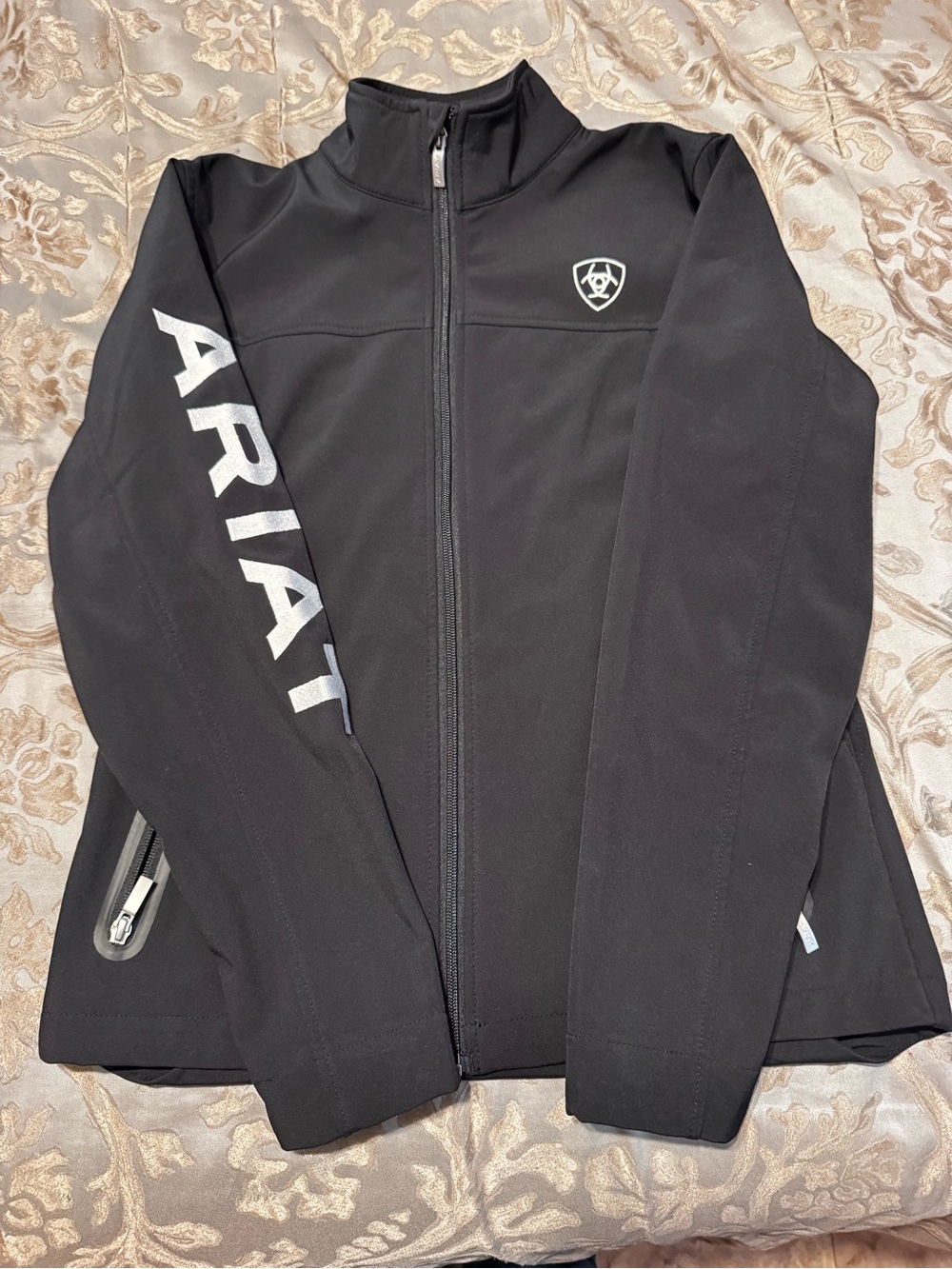 Ariat Black Softshell Utility Jacket with White Logo